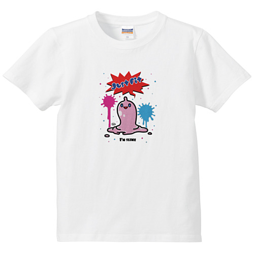 【JustFitくん】Tシャツ（白／キッズ）【ピンク】